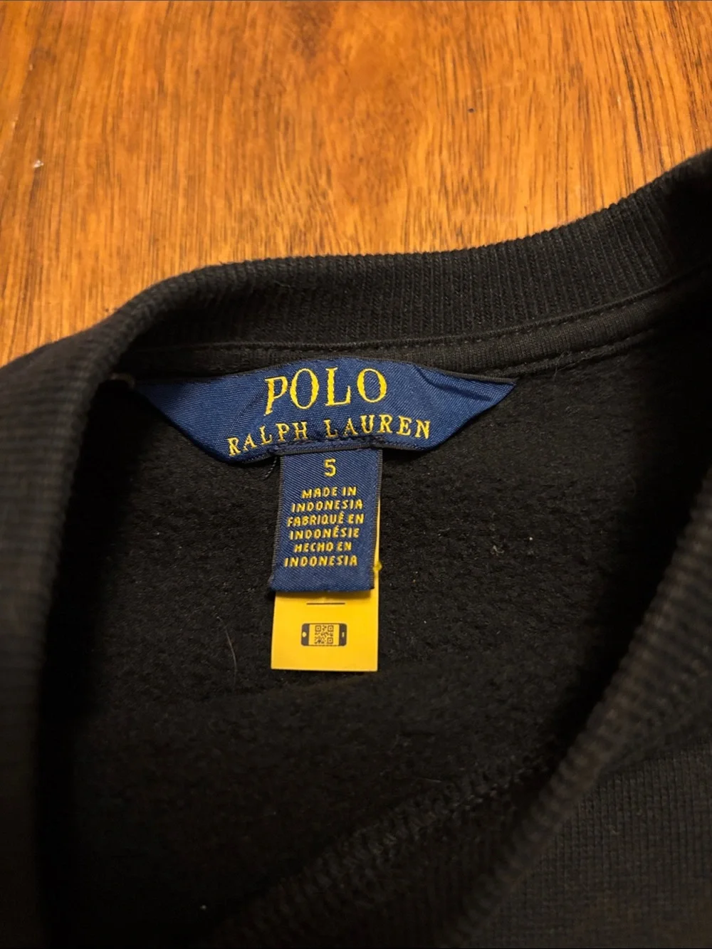 Ralph Lauren Black Sweatshirt dress with Red Plaid Skirt - kids Small